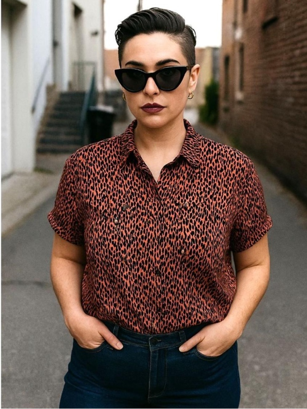 WILDFANG Empower Button-Up Shirt Animal
